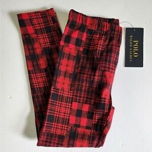 Polo by Ralph Lauren Red Plaid Kids Leggings
